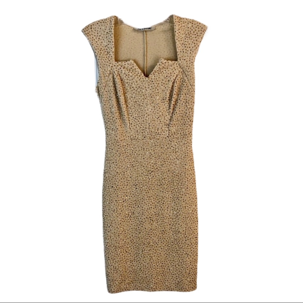 Mystic Sparkle Copper/Gold Cream Prom Dress